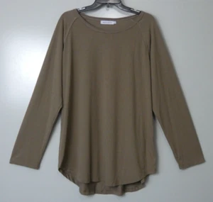 NWOT MISSLOOK Spice Brown Cotton Round Neck Long Tee Tunic Size 3XL - Picture 1 of 5