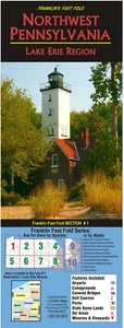 Lake Erie Region, Pennsylvania (noroeste) laminado plegado rápido por Franklin Maps - Imagen 1 de 4