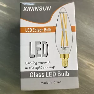 E12 Edison 8W LED Bulb, 100 watt Equivalent Candelabra Dimmable Chandelier 3000K - Picture 1 of 4
