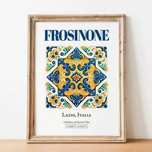 Frosinone Tile Print | Lazio Traditional Tile Wall Art | Bedroom Decor - Picture 1 of 10