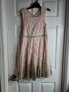 NWT Emily West Pink Blush Sparkle Glitter Size 16 Special Occasion Birthday Gold - Picture 1 of 7