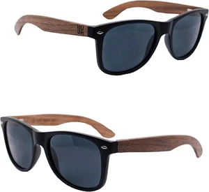 Holzwurm Sonnenbrille Mit Holzbügeln Aus Walnuss Für Damen & Herren/Polarisieren - Bild 1 von 12