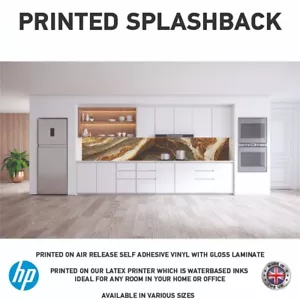 Marble Kitchen Splashback Self Adhesive Printed Laminated Vinyl 3Mtr MS068 - Picture 1 of 1
