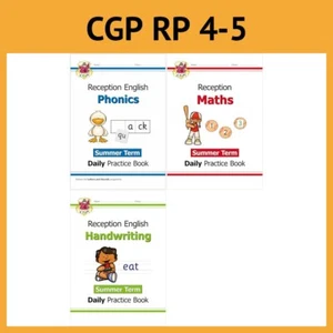 CGP Reception Daily Practice 3-Book Bundle Summer Term New with Answers - Picture 1 of 12