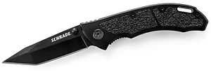 Schrade Liner Lock Black Tanto 9Cr14Mov Steel Aluminum Handle Plain Edge SCH201T - Picture 1 of 1
