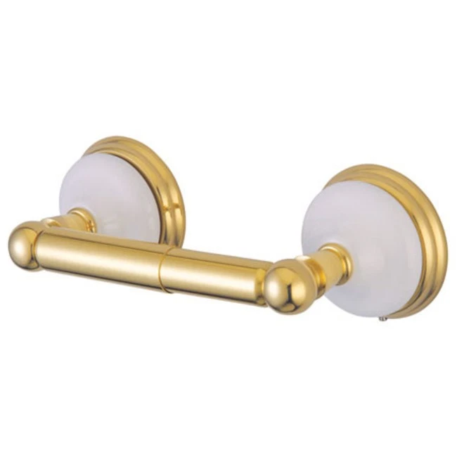 Elements Of Design EBA1118PB Double Post Toilet Paper Holder - Brass - Image 1 of 1