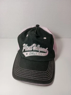 Planet Hollywood Black Pink Strap Back Baseball Cap Hat One Size Orlando FL - Image 1 of 4