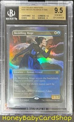 MTG Double Masters 2020 Meddling Mage BGS 9.5 GEM MINT Population 1 of 1 - Image 1 of 4