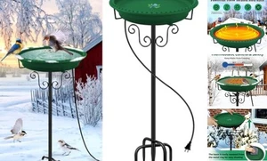 Beheizte Vogeltränke, 100W thermostatgesteuerte beheizte Vogeltränken für Grün - Bild 1 von 7