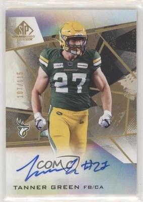 2021 SP Game Used Edition CFL Auto Gold /115 Tanner Green #A-TG Auto - Image 1 of 2