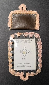 Relicario católico vintage relicario religioso de San Martín de Porres - Imagen 1 de 9