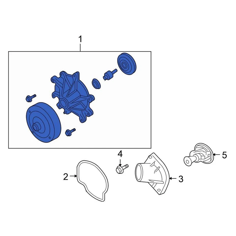 For Mitsubishi Raider 2006-2009 Mitsubishi 53022189AH Engine Water Pump — 第 1/1 张图片