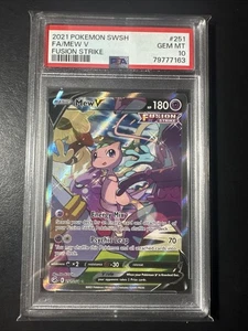 Mew V (Alternate Full Art) 251/264 Swsh08: Fusion Strike Holo PSA 10 - Picture 1 of 2