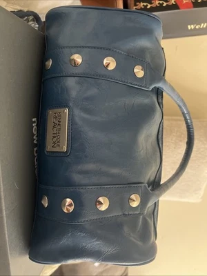 Bolso Cartera Kenneth Cole Reaction Mujer Cuero Azul Correa para el Hombro Foto 1 de 4