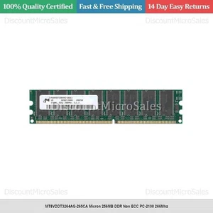 MT8VDDT3264AG-265CA Micron 256MB DDR Non ECC PC-2100 266Mhz - Picture 1 of 1