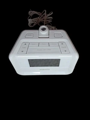 Homedics Dual Alarm Digital FM Clock Radio Time Projection, 8 Relaxing Nature... - Image 1 of 4