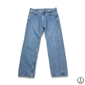 Jeans Levi's 505 uomo 32x29 blu regular fit gamba dritta lavaggio leggero denim - Foto 1 di 8