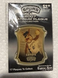2007 San Antonio Spurs COYOTE Platinum Plaque Collection CHAMPIONS - Picture 1 of 2
