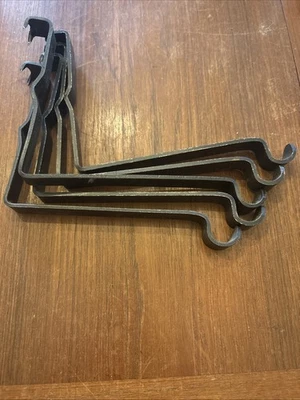 Suportes de haste de cortina ferro forjado rústico sem necessidade de parafusos conjunto de 5 pátinas vintage - Imagem 1 de 3