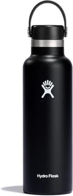 Botella de agua Hydro Flask - Acero inoxidable aislado - Sin derrames, negra  Foto 1 de 4