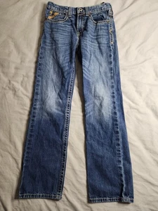 Ariat B5 Slim Fit Jeans Bootcut Boys Size 16 Medium Wash Mid Rise Western EUC - Picture 1 of 10