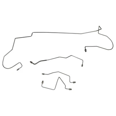 Kit de linha de freio tubos dianteiros com ABS 2002-04 Dodge Dakota 4wd aço inoxidável 4 peças - Imagem 1 de 4