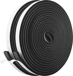 Guarnizione Autoadesiva Porta Finestra 1/2"x1/4"x42Ft Schiuma Striscia Meteo Alta Densità Nuova - Foto 1 di 6