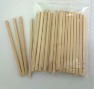 50 X 89mm (3.5") LARGOS 4MM DIA MADERA LOLLY POP PALOS PIRULETA GALLETAS ARTESANAL - Imagen 1 de 1