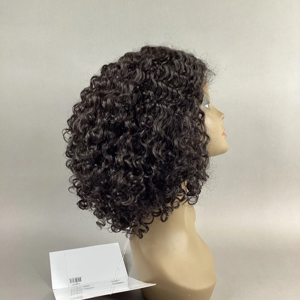 Peluca delantera de encaje sintético marrón oscuro Shay Short Curly #2 Foto 1 de 4