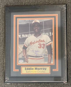 HOF EDDIE MURRAY 8x10 AUTOGRAPHED BALTIMORE ORIOLES 13x16 PHOTO FRAMED PSA COA - Picture 1 of 1