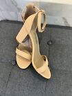 Dream Pairs Women's Nude Low Chunk Heel Sandals Open Toe Ankle Strap Shoes, 6