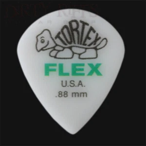 Dunlop Tortex Flex Jazz Guitar Picks Green 0.88mm - Packs Of 1 to 24 - Picture 1 of 1