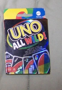 NIB Mattel Games UNO "All Wild" Card Game w/ 112 Cards, 2-10 Players, Age 7+ - Picture 1 of 2