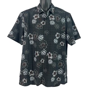 Tommy Bahama Hawaiian Shirt Modern Island Fit Floral Silk Blend Mens Large - Picture 1 of 10