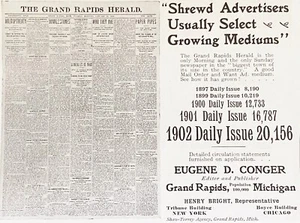 THE GRAND RAPIDS HEARTLD Michigan giornale circolazione dati crescita 1903 stampa pubblicità - Foto 1 di 2
