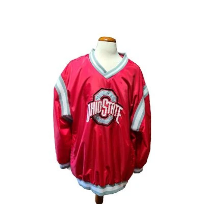 Pulôver Ohio State Buckeyes vintage iniciante corta-vento masculino tamanho 6XL década de 1990  - Imagem 1 de 4
