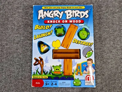 Angry Birds Knock On Wood Board Game Mattel 2010 - 100% Complete EUC - Image 1 of 4