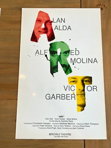ART BROADWAY WINDOW CARD POSTER Reza Alan Alda Alfred Molina Victor Garber - Picture 1 of 1
