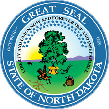 Seal of the State of North Dakota United States Seals Poster Print 24 x 24 in