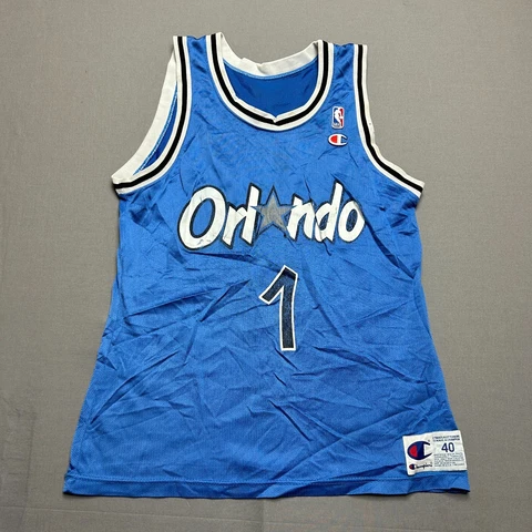 Vintage Penny Hardaway Jersey Mens Size 40 Champion Orlando Magic Mesh #1 Cover