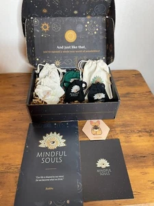 Mindful Souls Kristalle Box 6 verschiedene Energietüten Amethyst Jaspis Heiliges Holz NEU - Bild 1 von 12