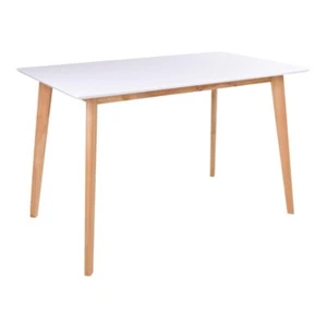 Voos Esszimmertisch 70 x 120 cm in weiss und natur. - Bild 1 von 5