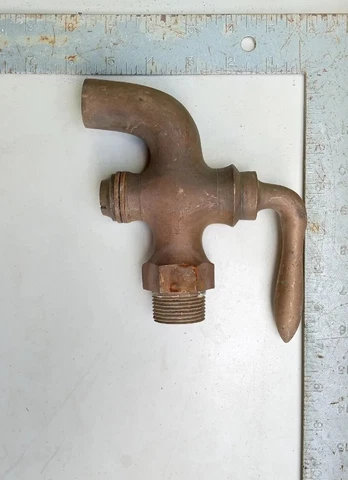 Antique Large Brass Barrel Spigot Cover