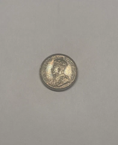 Uncirculated 1936 Canadian Dime- Pretty Rainbow Toning! Cover