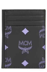 MCM Color Splash Logo Card Case Wallet ~NWT~ Boxed Purple - Picture 1 of 2