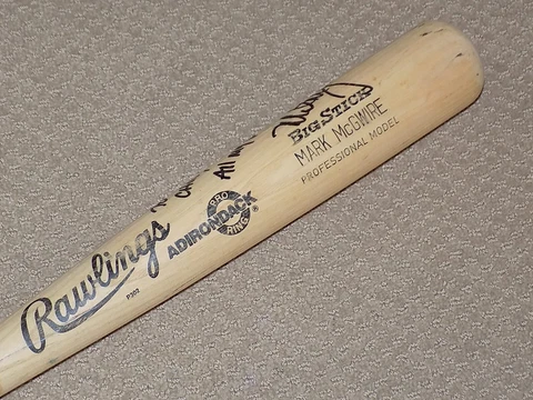Mark McGwire Game Used Signed Bat 1989 Oakland A's Cardinals PSA GU 9.5 Cover