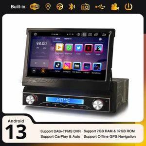 7" Android 13 Autoradio Universal 1DIN 32GB Navi 8-Core CarPlay WiFi IPS DAB+ FM - Bild 1 von 15
