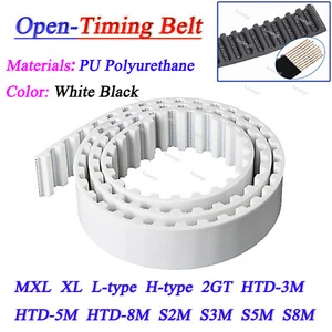 Correa de distribución abierta de poliuretano PU MXL,XL,L,H,2GT,3M,5M,8M,S2M,S3M,S5M,S8M para CNC - Imagen 1 de 8