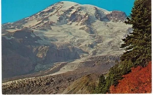 Ghiacciaio Rainier Nisqually autunno 1960 mai usato WA - Foto 1 di 2