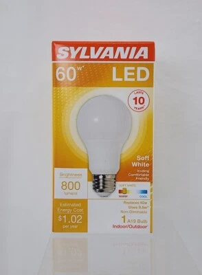 Sylvania 60 Watt Equivalent Soft White LED A19 Light Bulb Non Dimmable - Image 1 of 4